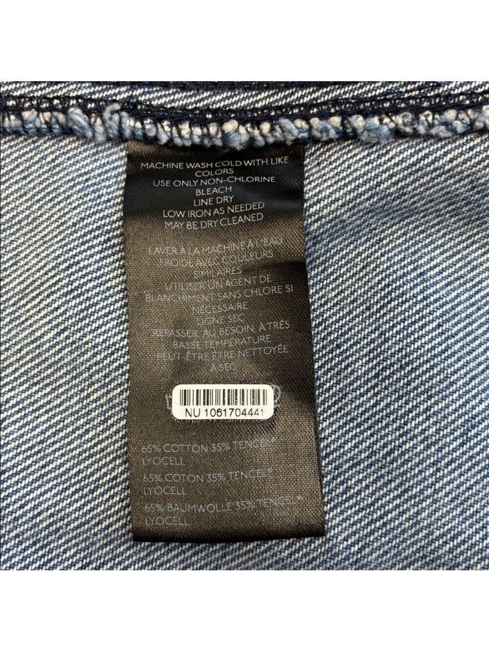 Pilcro Barrel Denim Maxi Skirt Rear Slit Pockets Jean Midi Anthropologie 26W - Picture 10 of 10